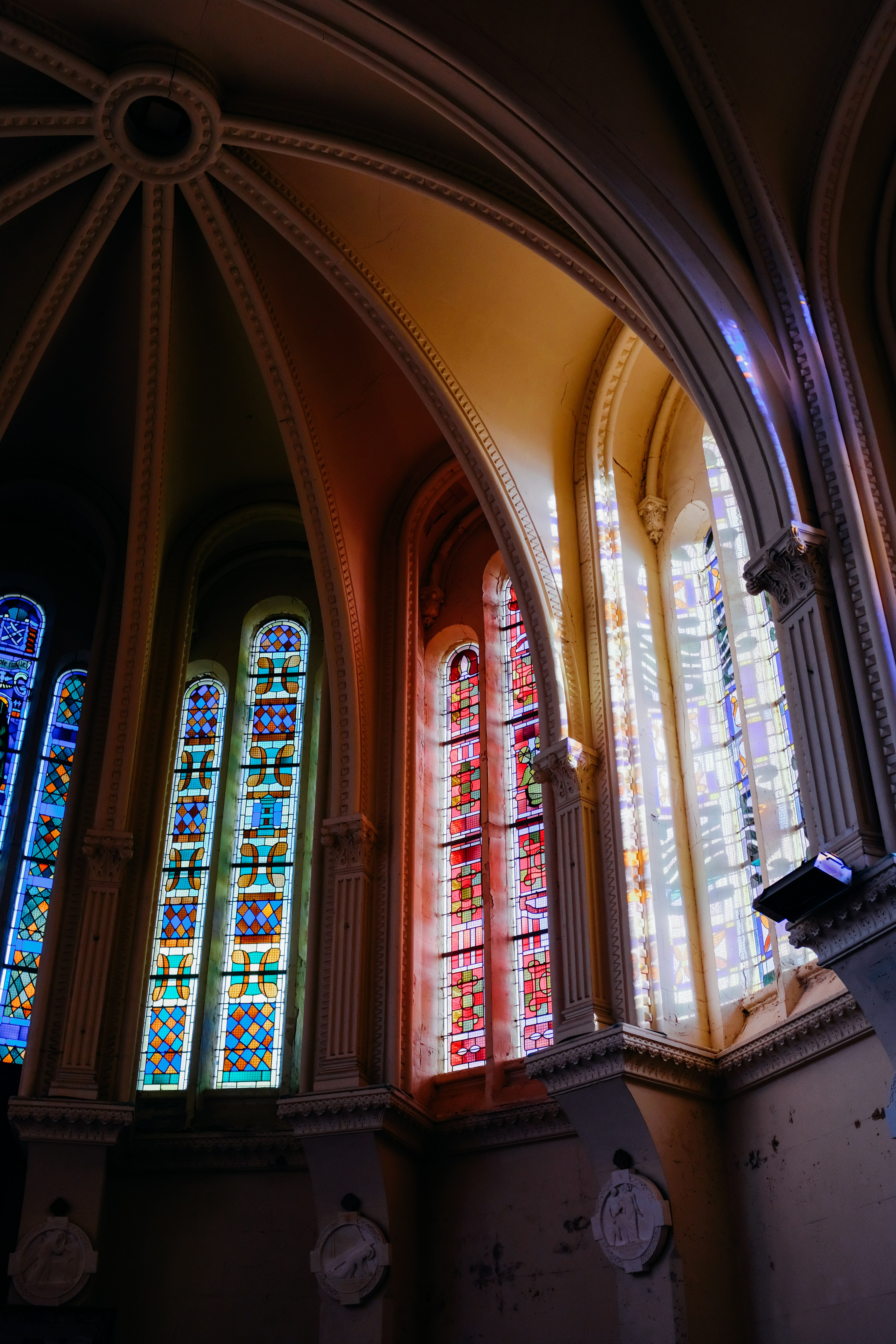 white and brown cathedral interior